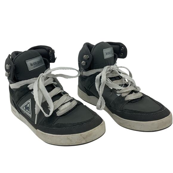 Le Coq Sportif Orleans Mid Fl Men's Athletic Shoes Gray 7.5 Preowned - Picture 1 of 7